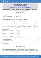 Đề thi giữa kì 2 Tiếng Anh 7 Right on! - Đề số 5